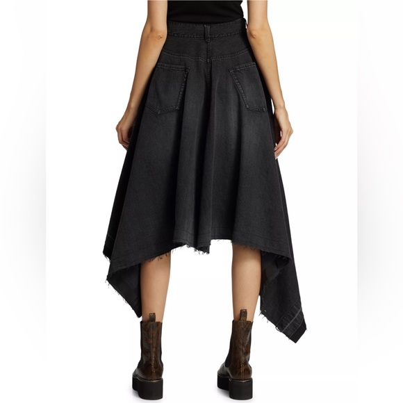 Sacai | Denim Handkerchief MIDI Skirt | Black | 1 (xs) - Picture 3 of 11